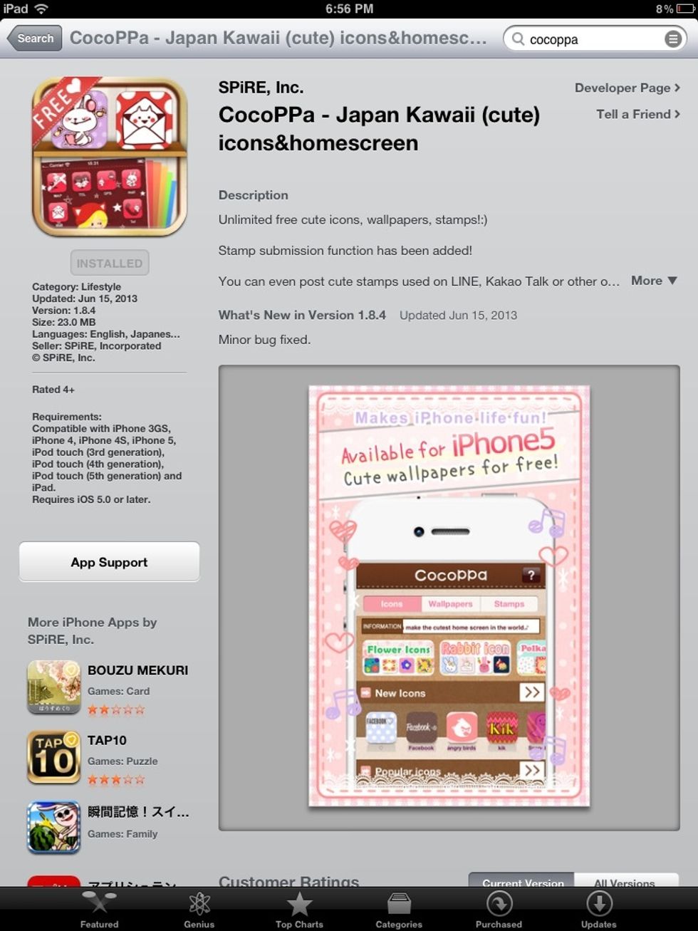 First, go to the app store and download cocoPPa it's FREE.