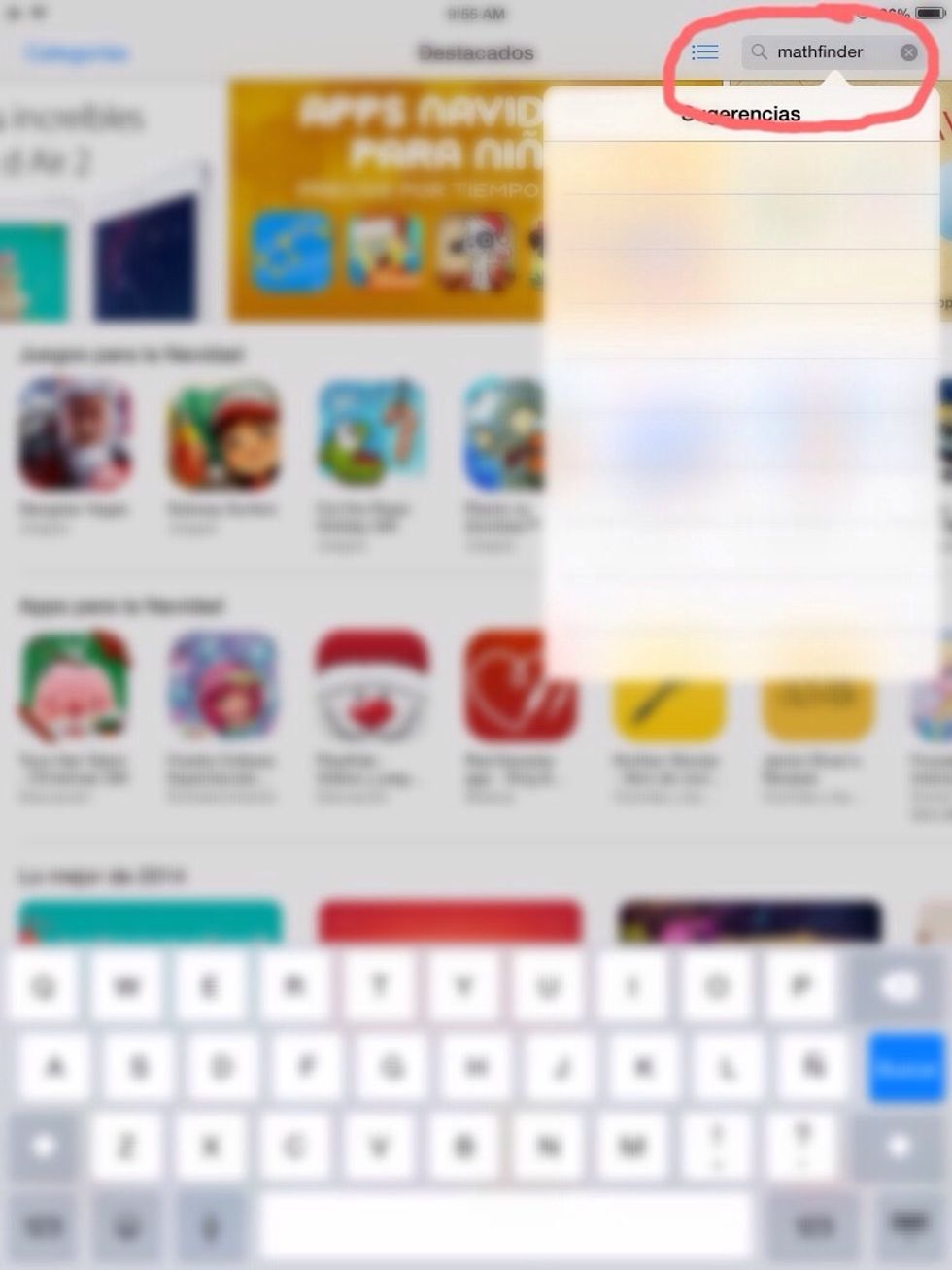 First go to the appstore and search "MathFinder"