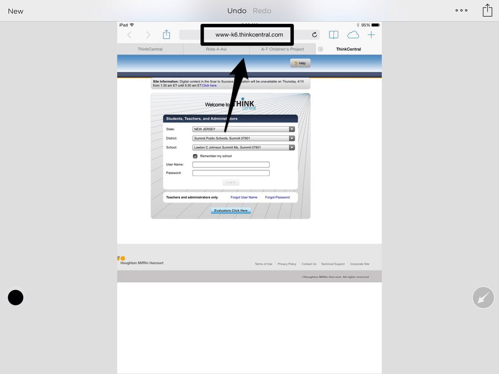 First, go to the Think Central website. You should have it bookmarked.