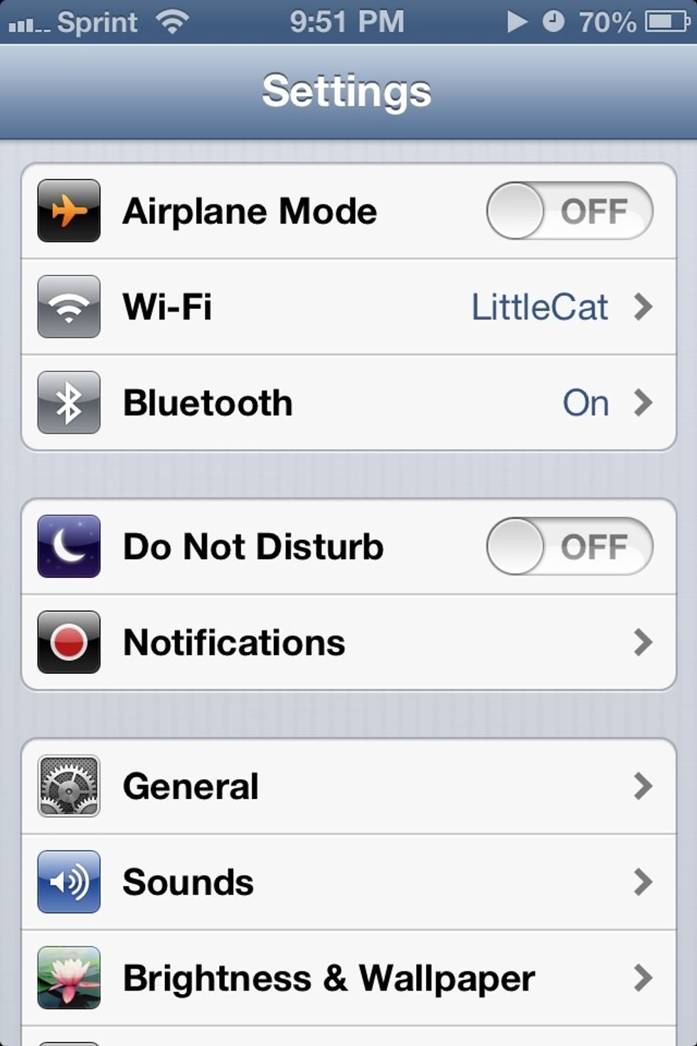 First go to your settings and go to general