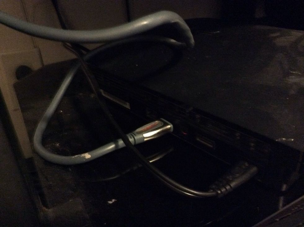 First grab your playstation and plug in the power. Now hook up a Hdmi cord to connect your playstation to the T.V.