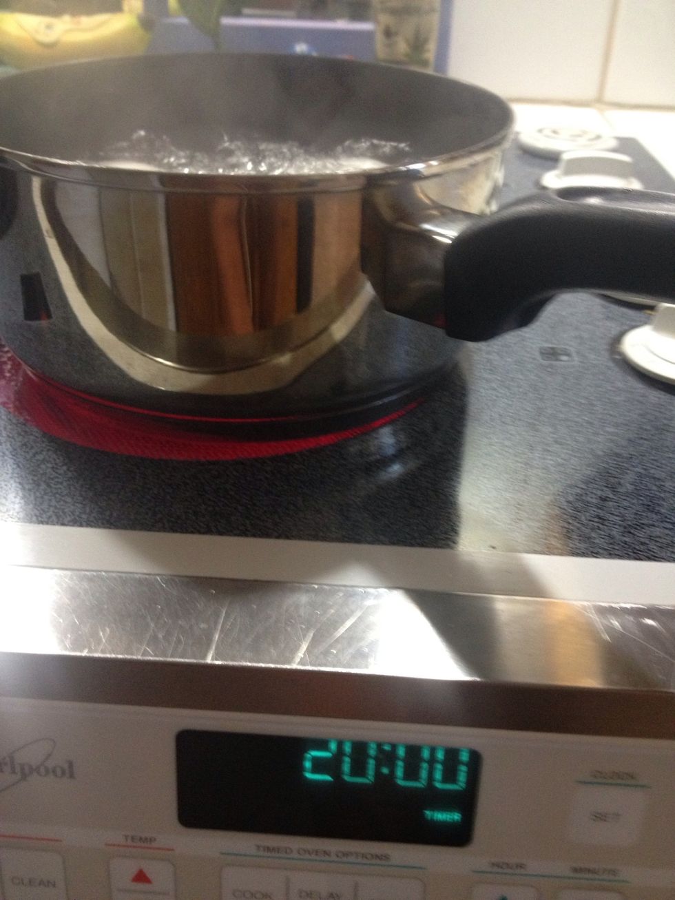 First, Hard Boil two eggs