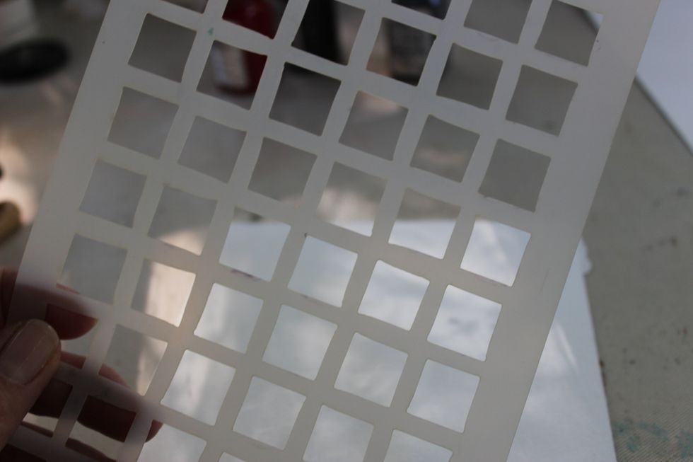 First I started with the larger squares.