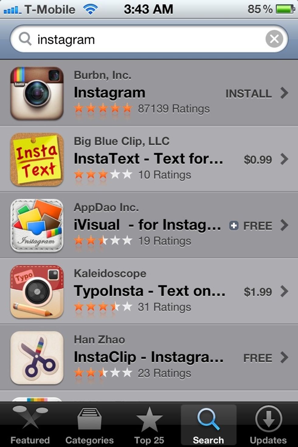 First install Instagram.