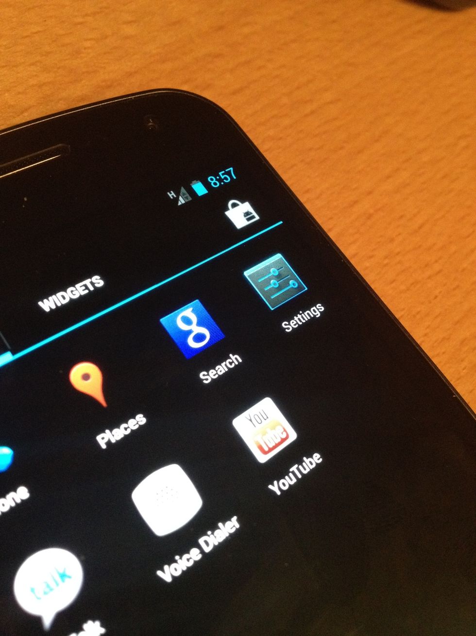 First, launch Settings