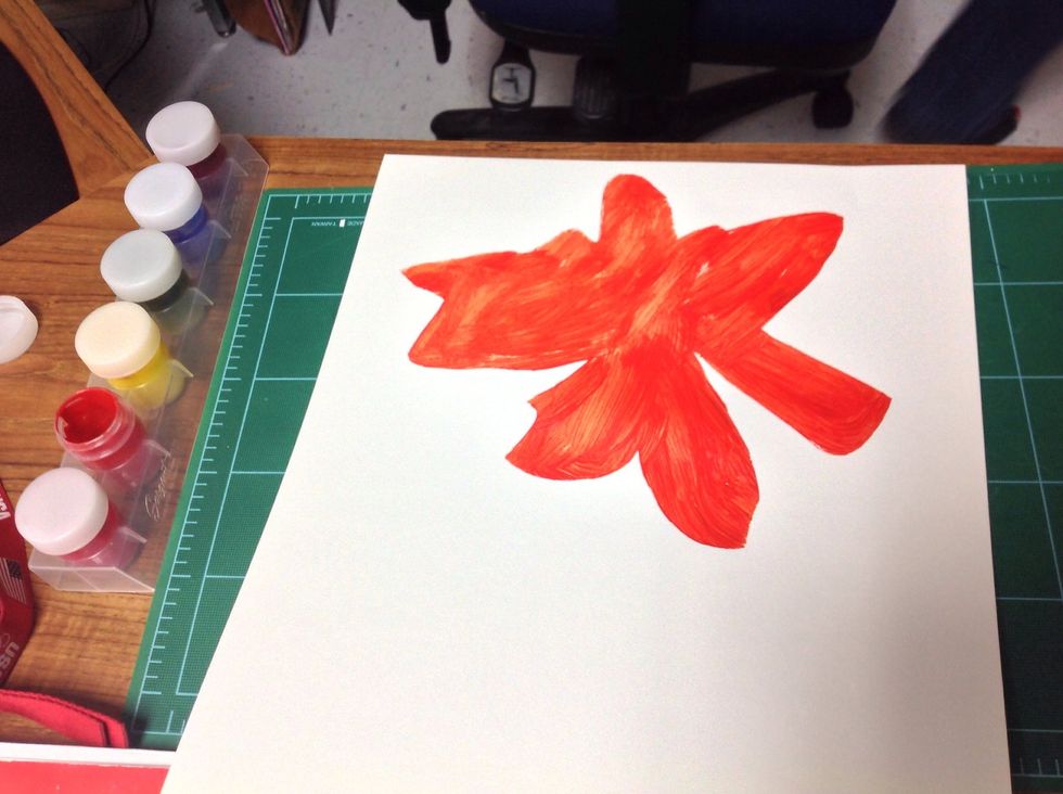 First layer. If you have time and space, paint all of your base layers first and let dry completely.