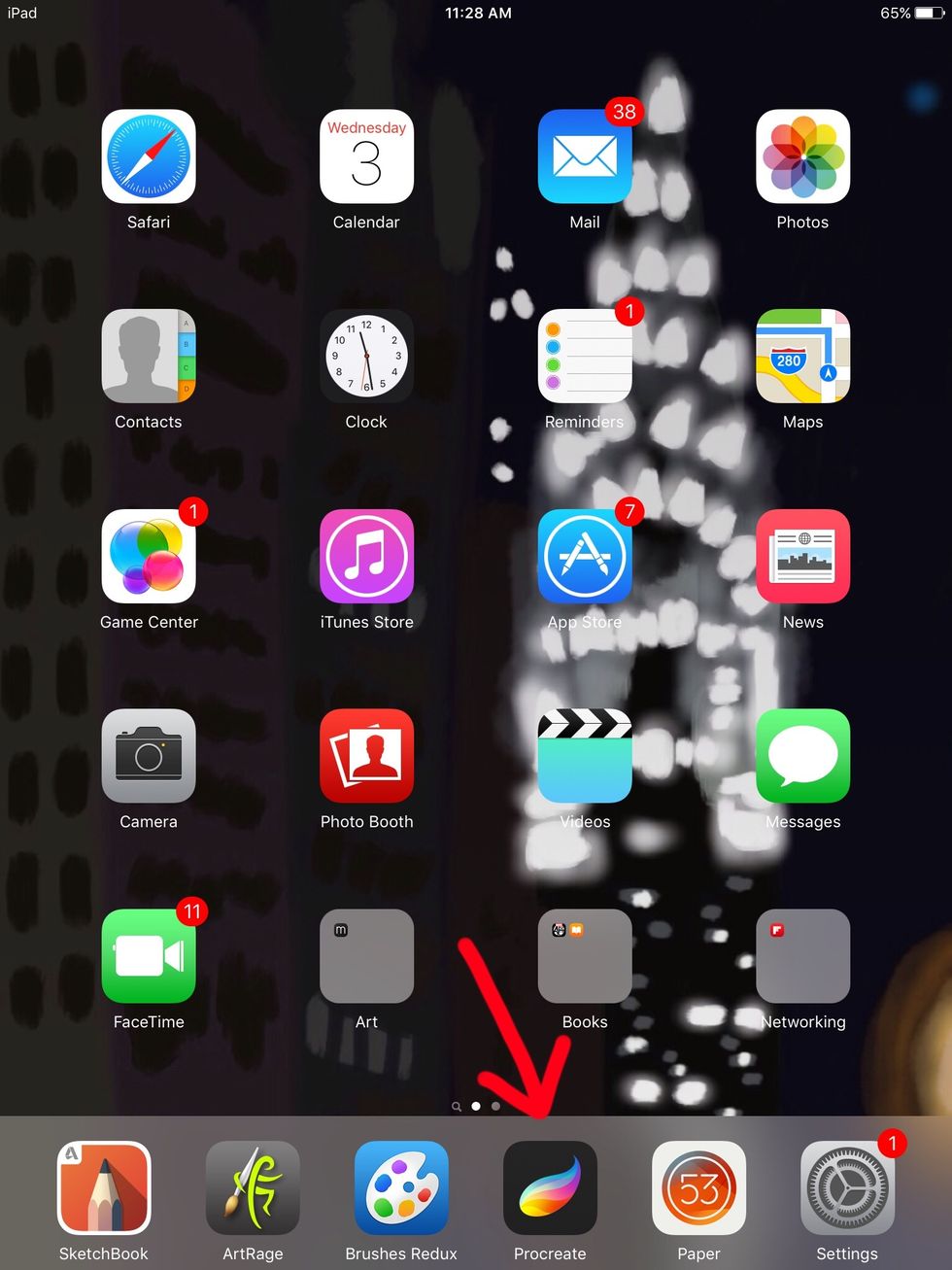 First let's open Procreate.