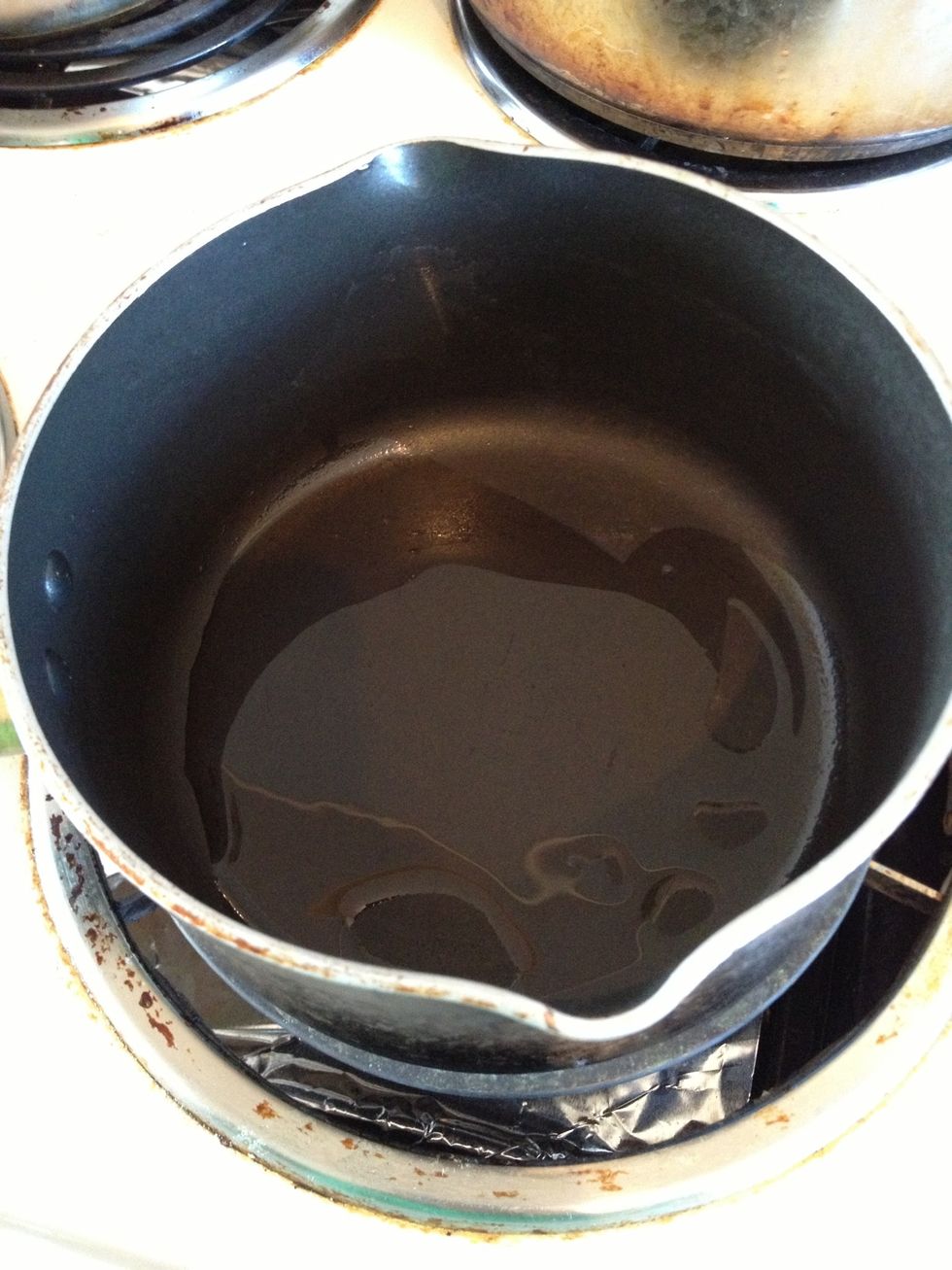 First let's start making fried broccoli as side. :) Heat up pan and drizzle with oil