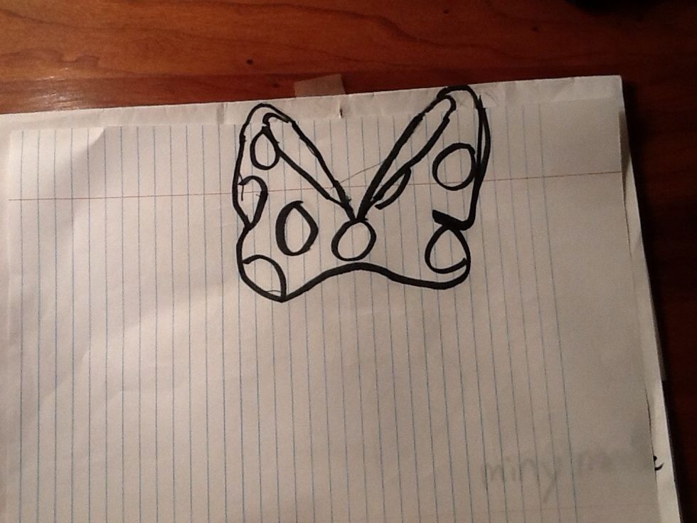 First make a bow for Miny like this