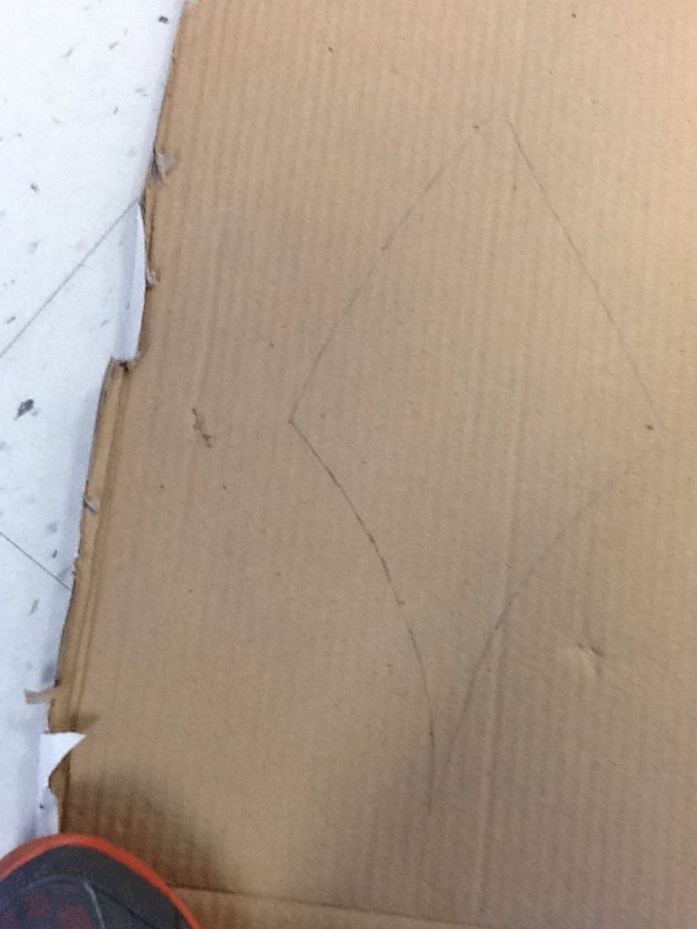 First , make a face on the cardbord.
