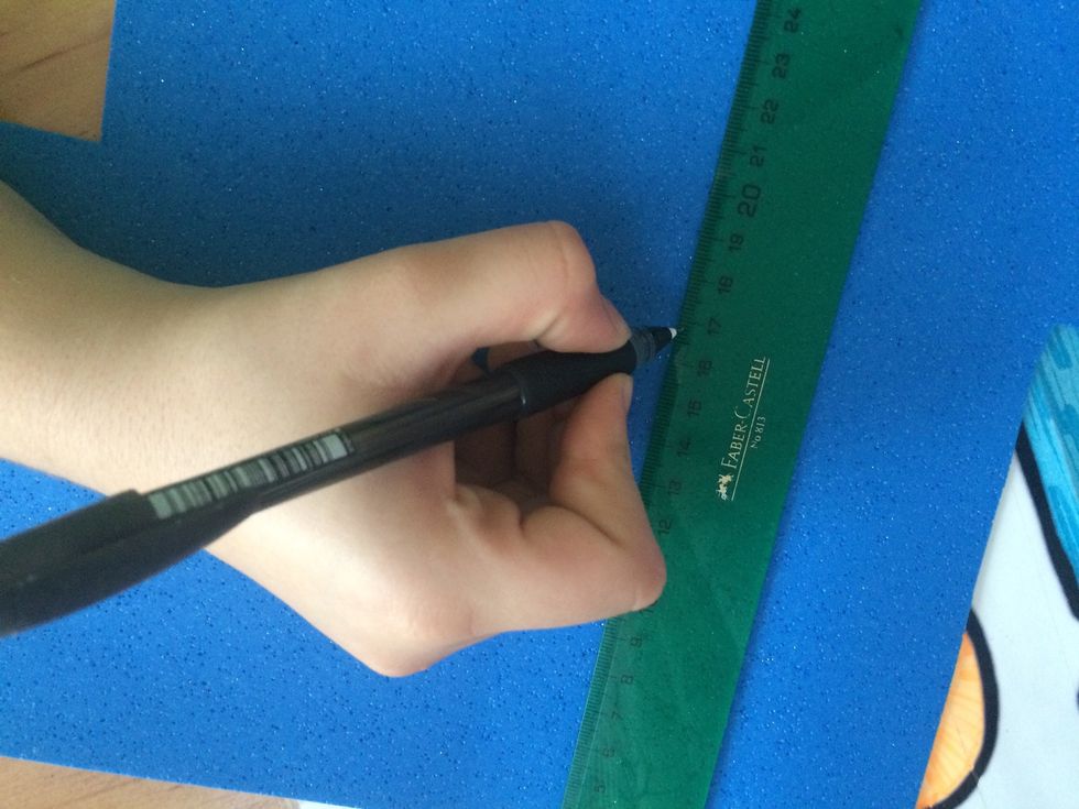 First make a kind of rectangular shape with your strong material.