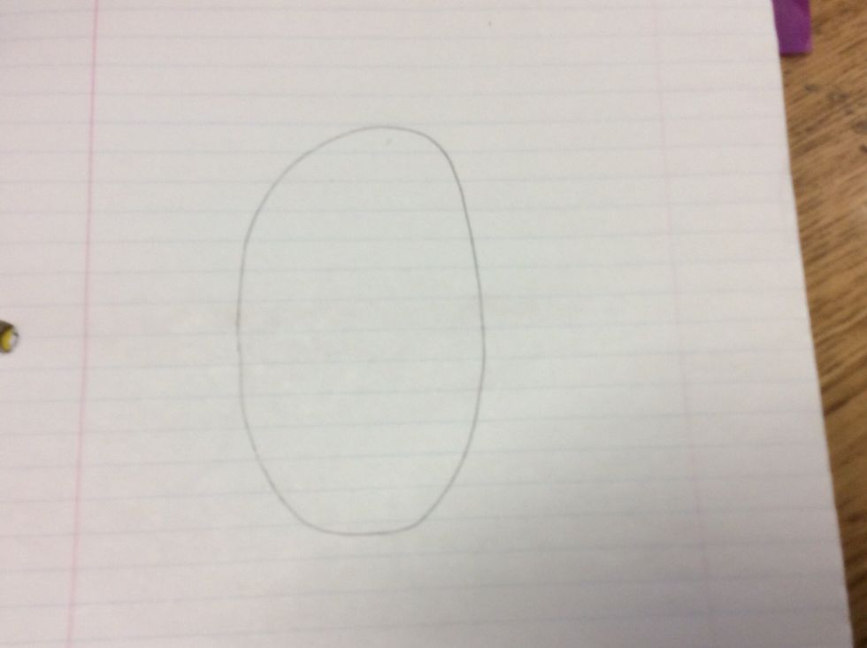 First make a oval shape