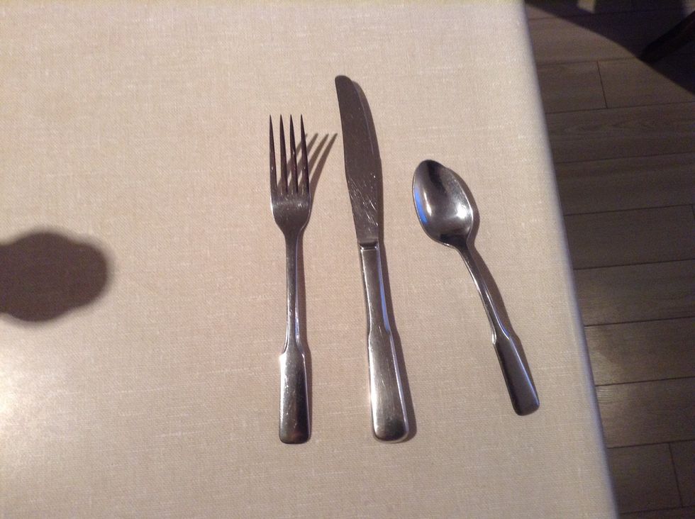 First make sure your cutlery is clean