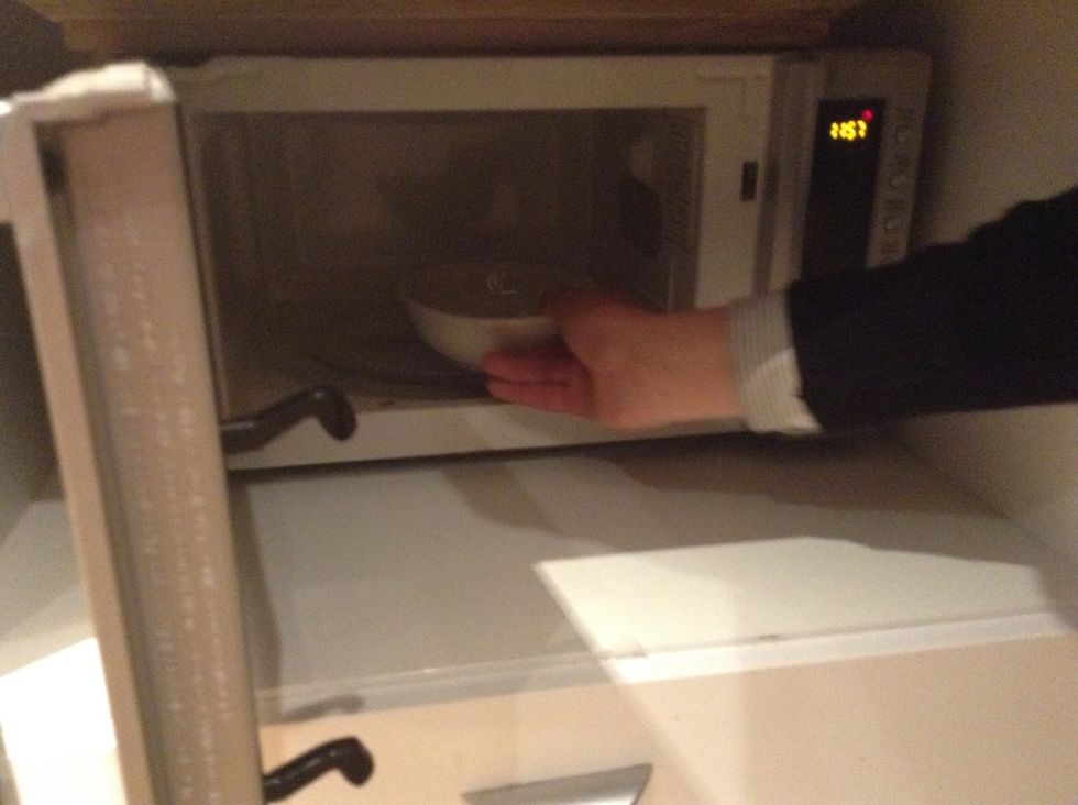 First, melt 1 teaspoon of butter in the Microwave.
