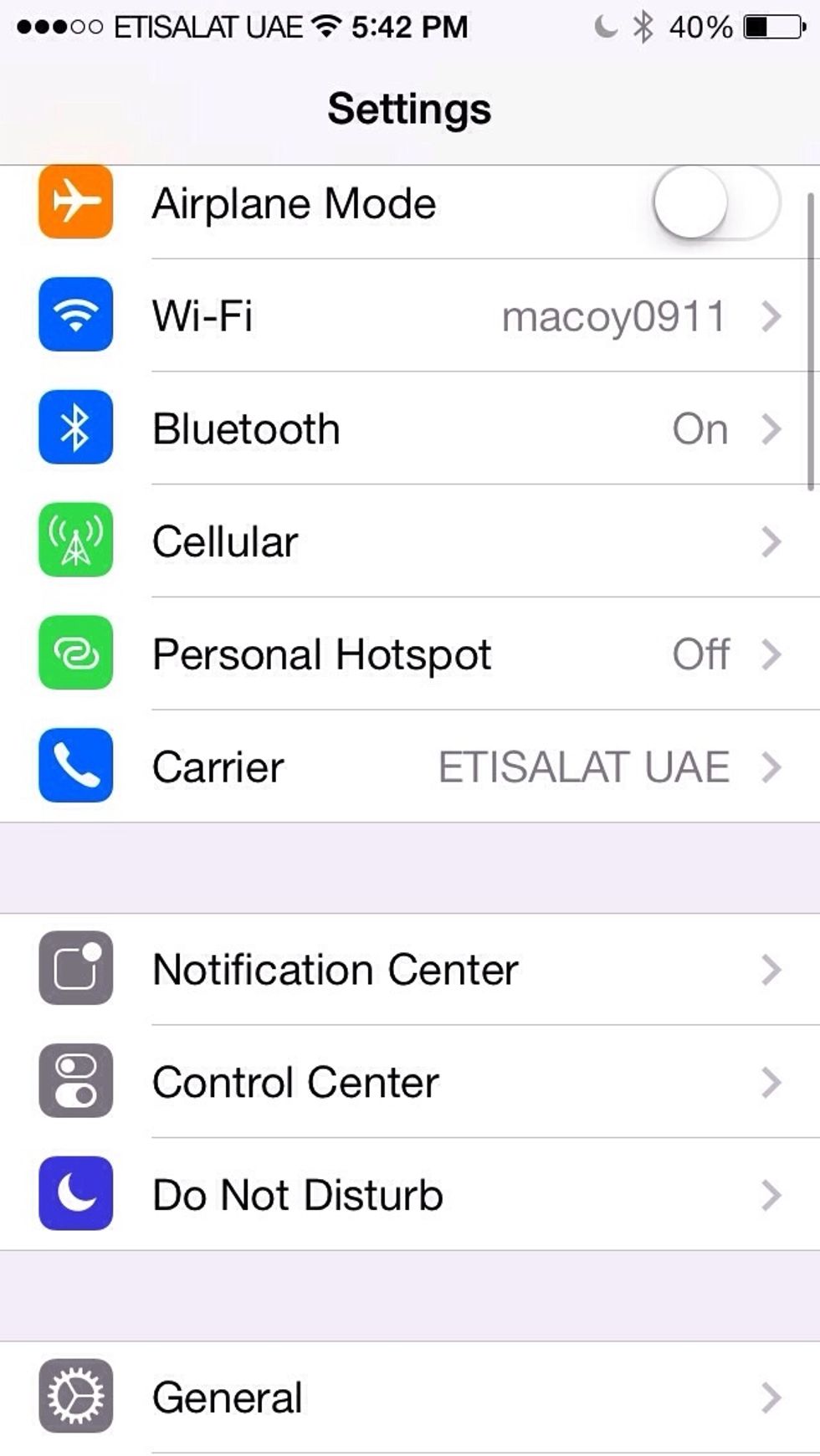 First of all, Go to "Settings" and select general.