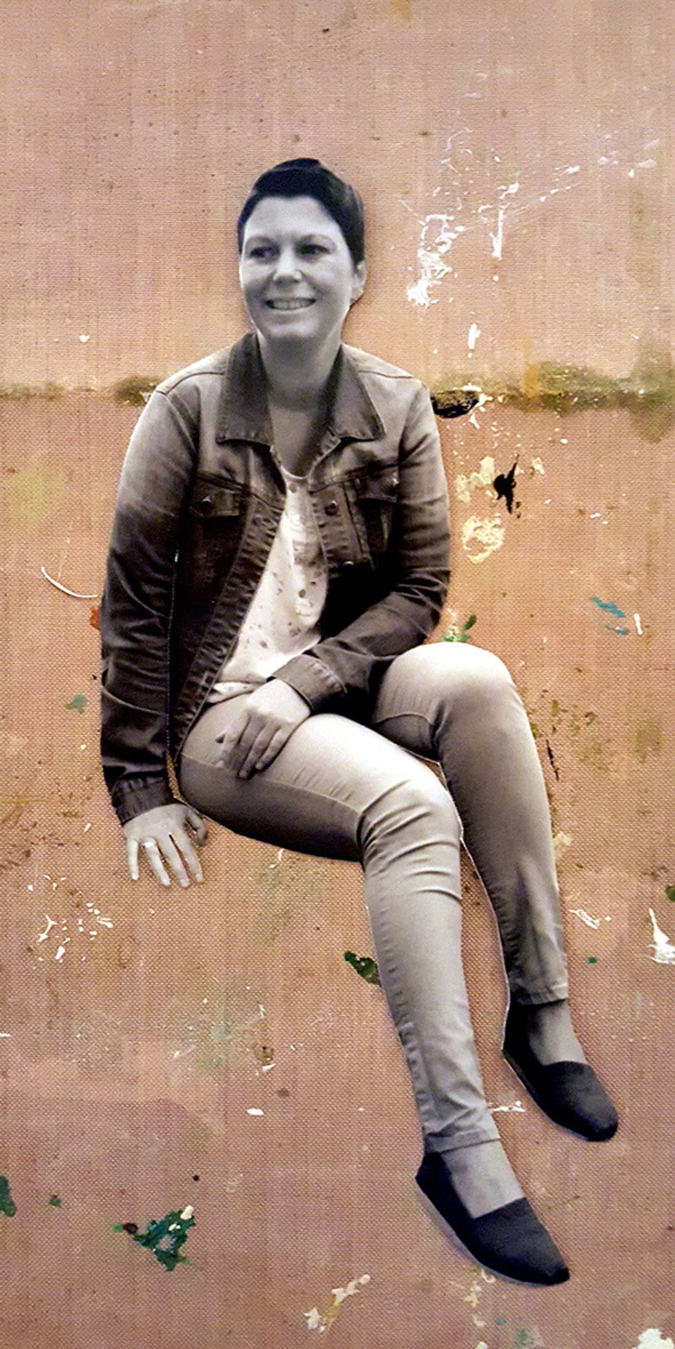 First of all I cut out a picture of myself. I made it pretty big.  About 17 cm tall.