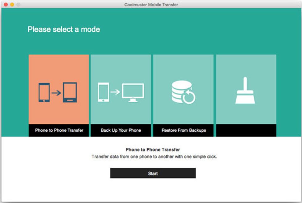 First of all, let's have a brief look of the primary window of the Samsung to iPhone Transfer program: