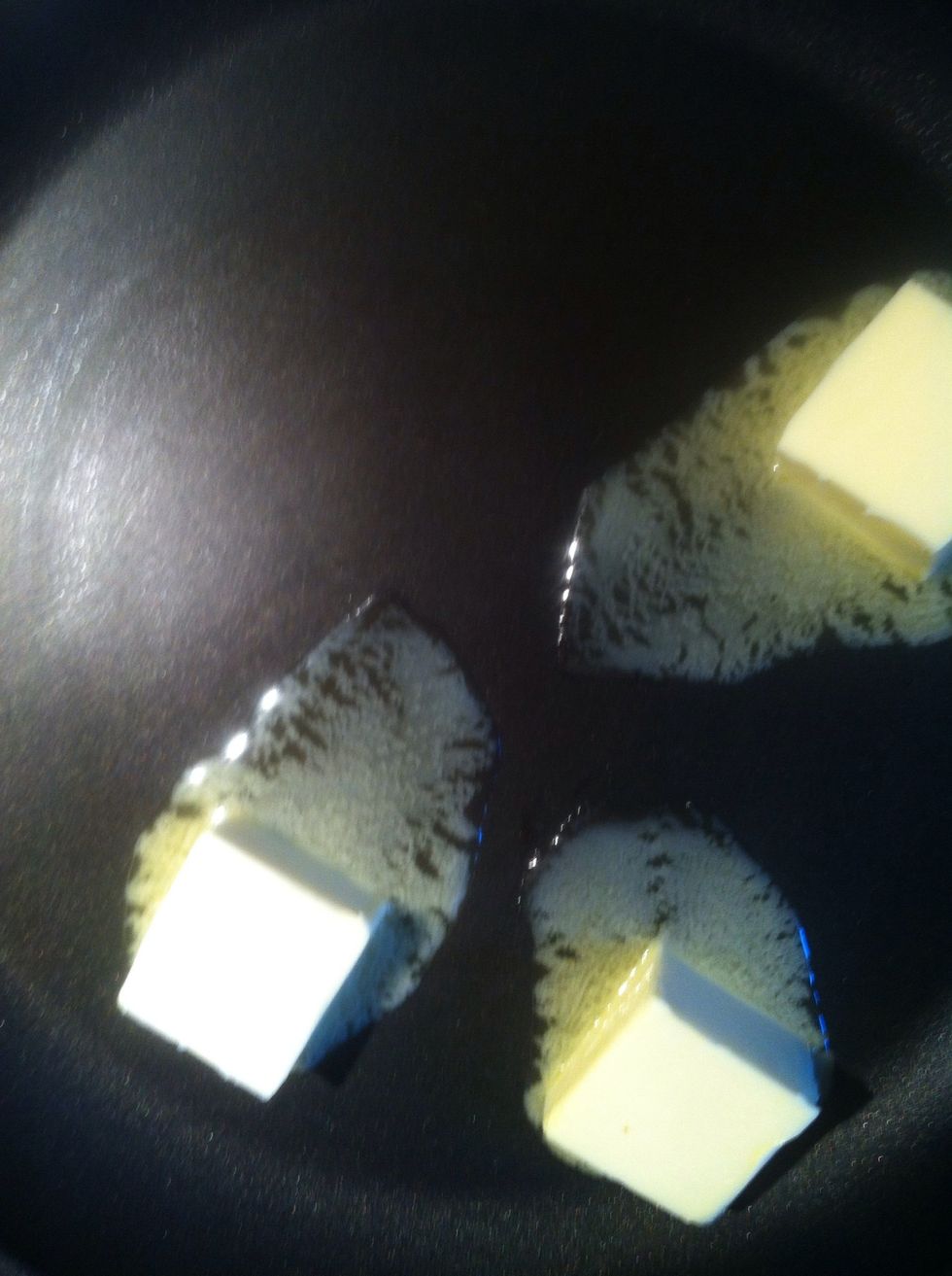 First of all, melt the butter