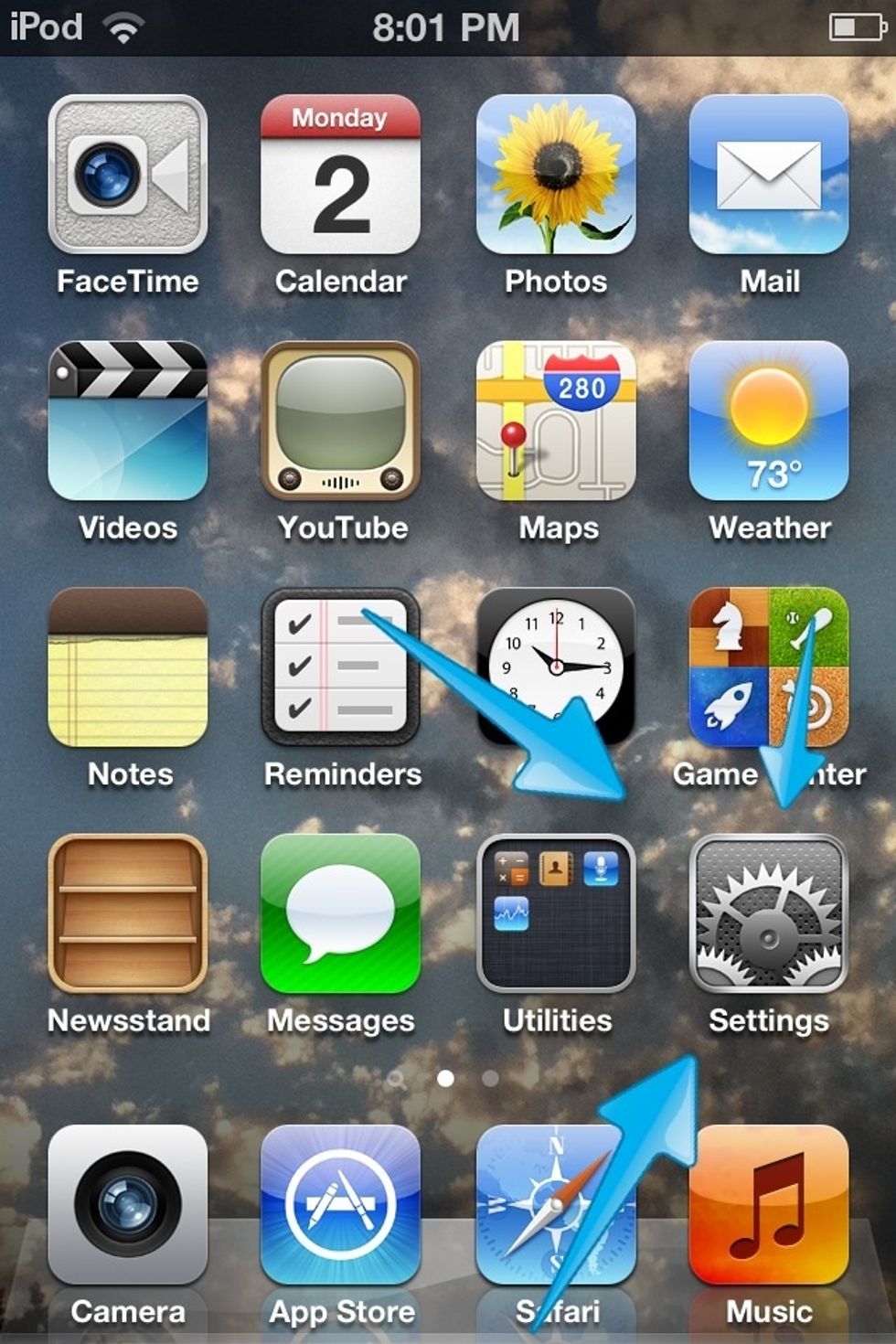 First of all open the app Settings.
