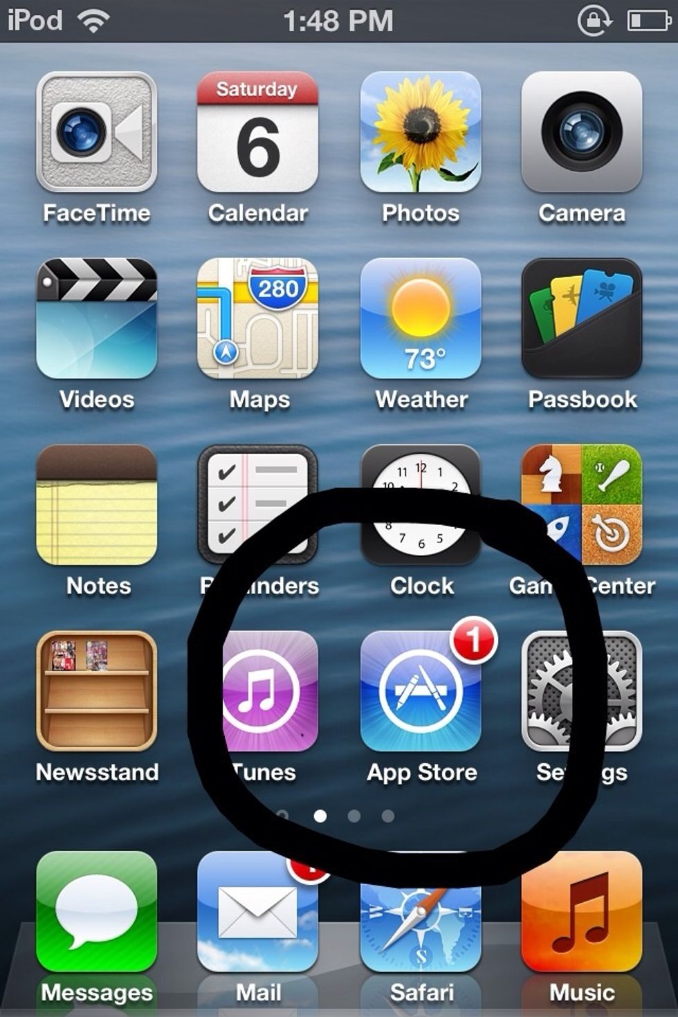 First of all you have to open (( App Store ))