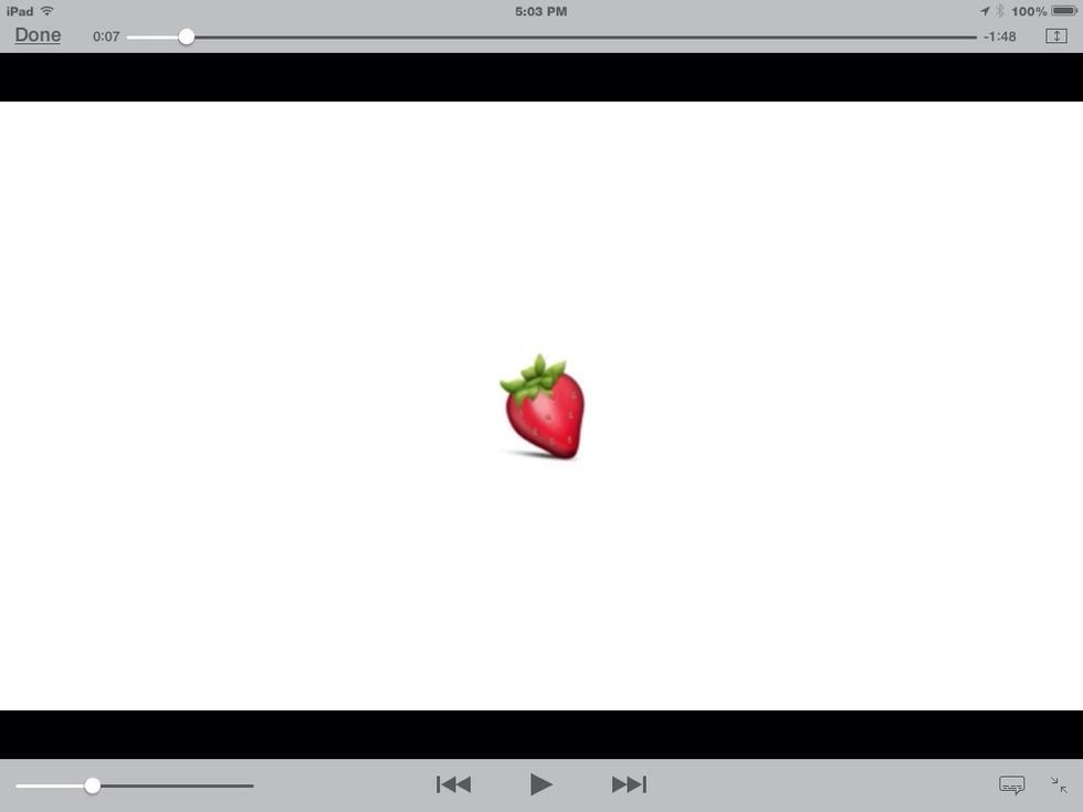 First off, we will take a strawberry...