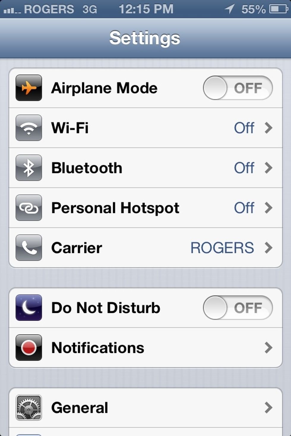 First, open Settings