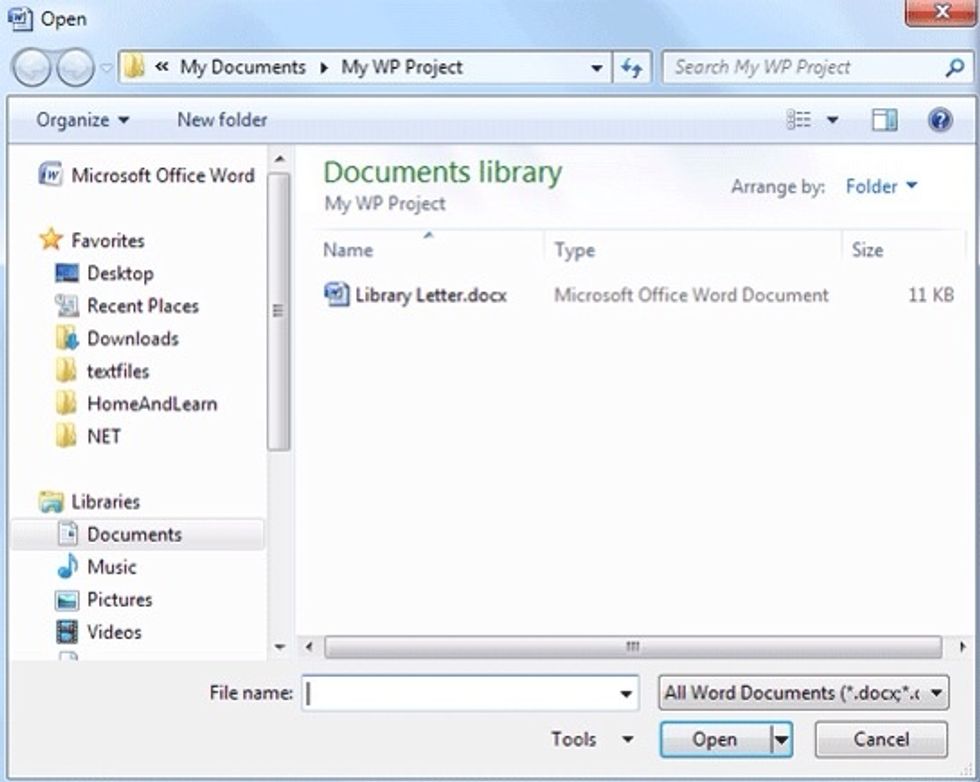 First, open the document that you want to print out.