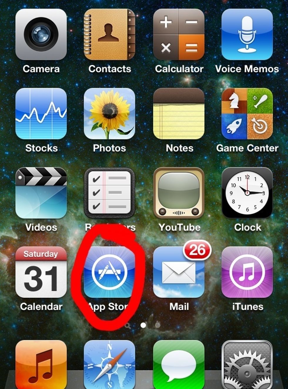 First, open up the app store.