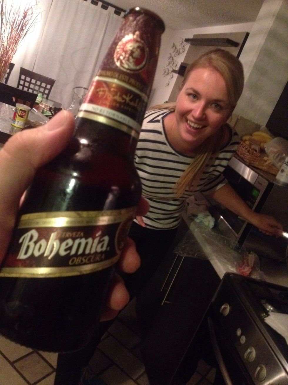 First open your beer, make sure you have an awesome and sexy girlfriend helping you ;)