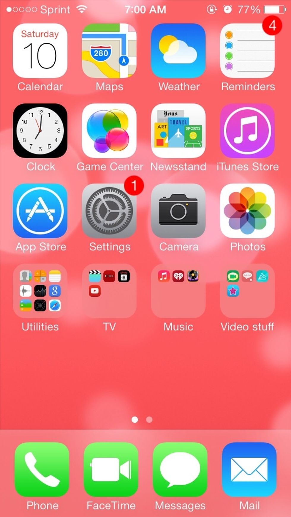 First open your settings