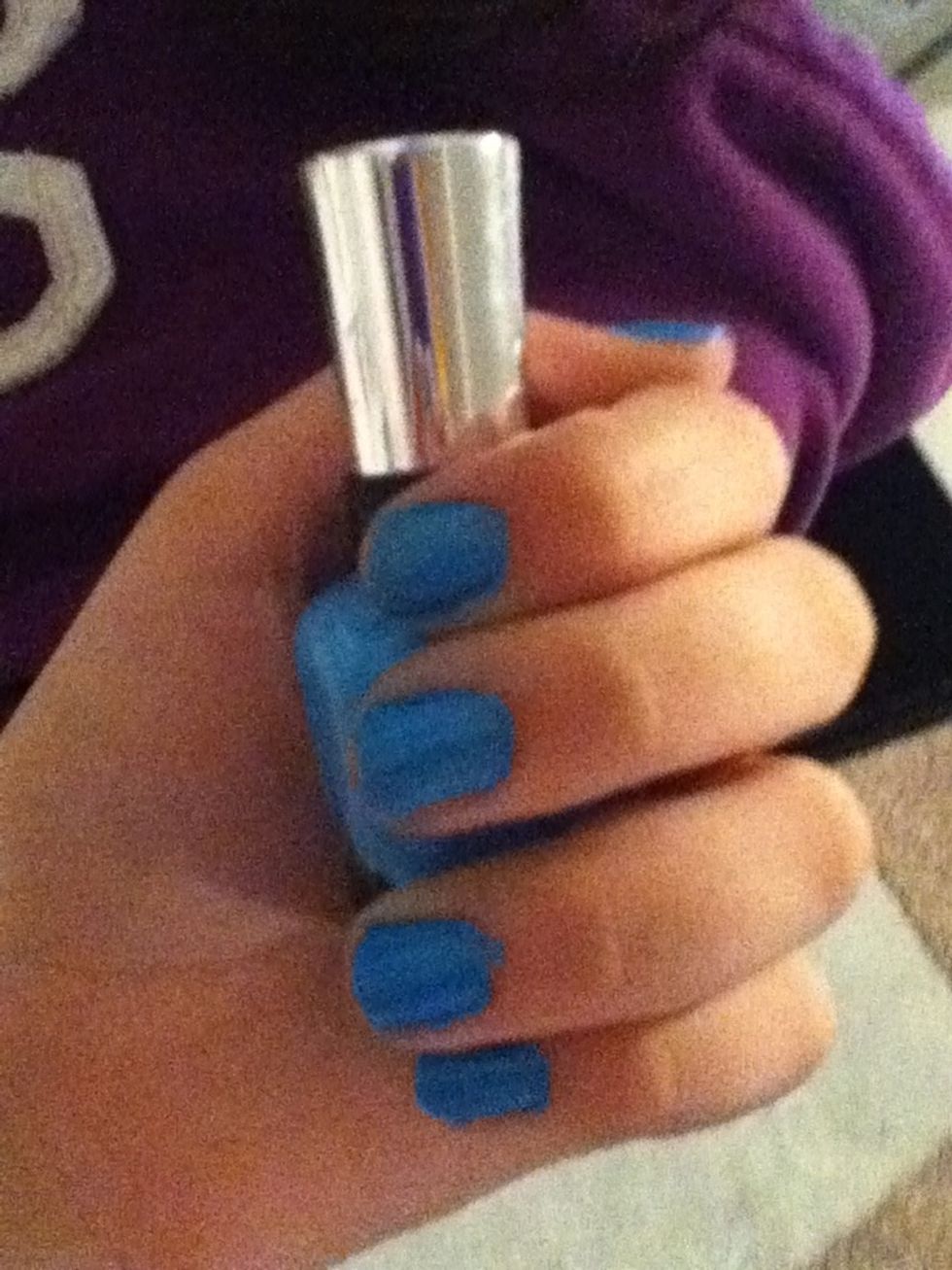 First paint on a base coat. Any bright color will work.