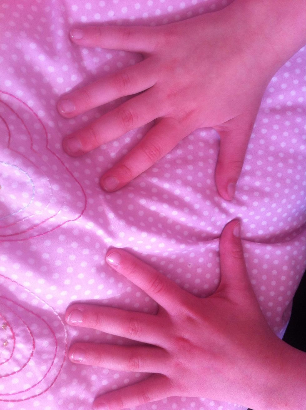 First paint your nails with a clear base coat