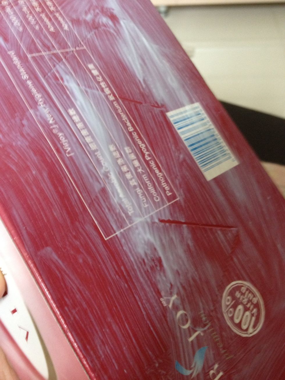 First, paste the bottom of the tissue box