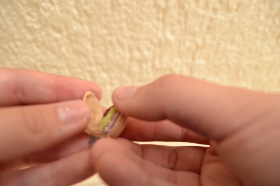 First peal and eat your pistachios!