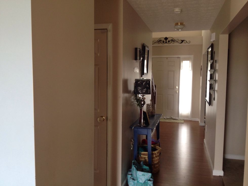 First pick a wall. I chose one close to our kitchen "the heart of our home" that we pass everyday.