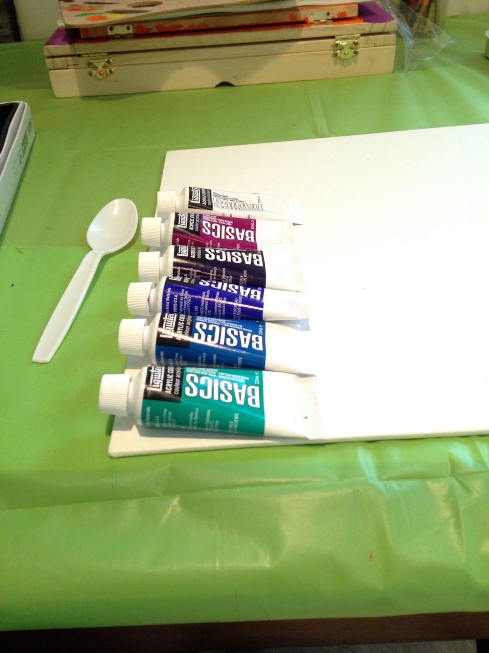 First pick out the colors you want to use