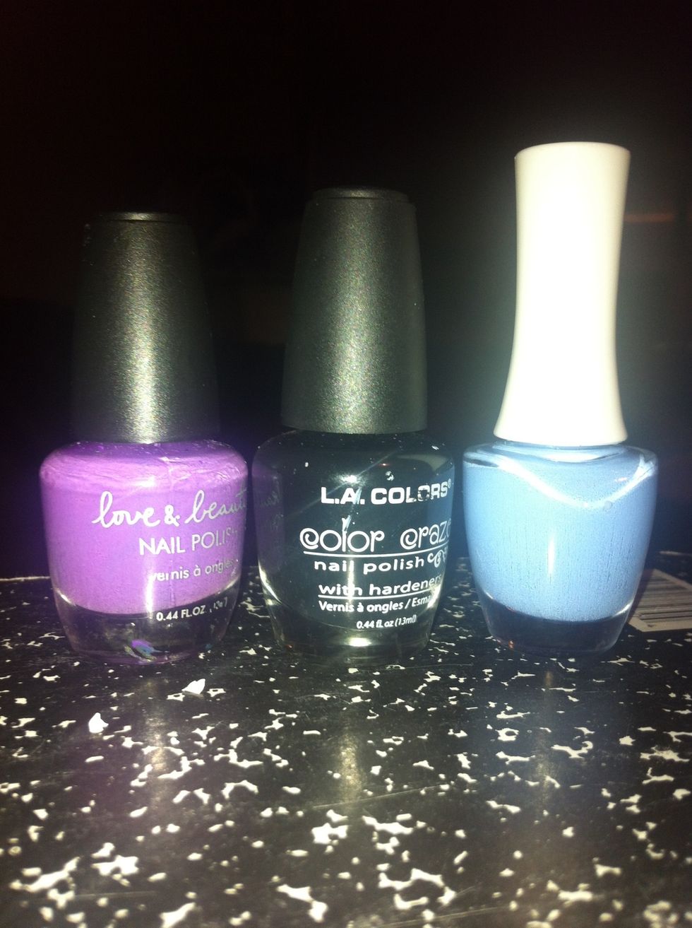 First pick three colors that go well together