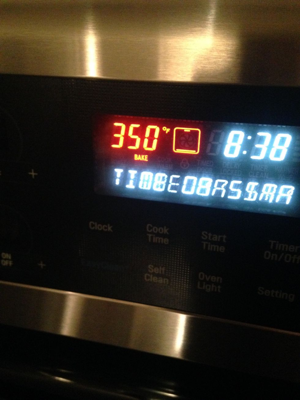 First, preheat the oven to 350.