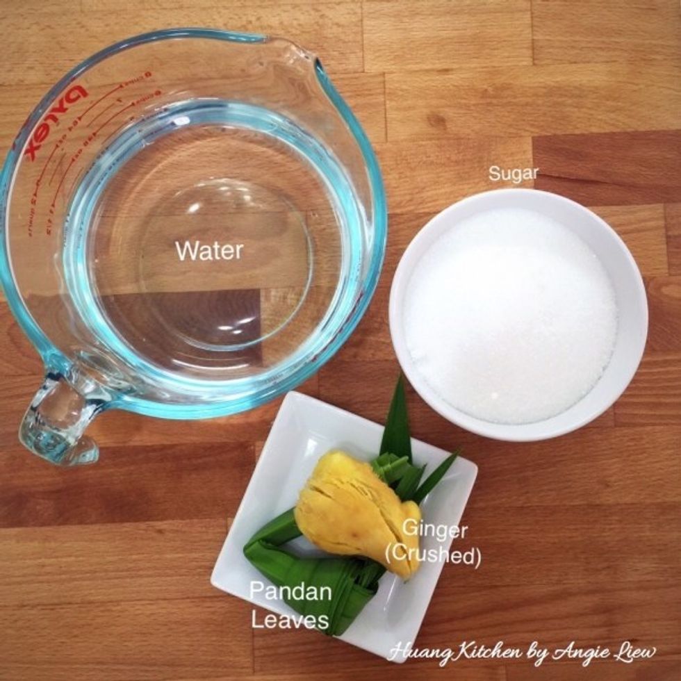 First, prepare all ingredients needed to make syrup.