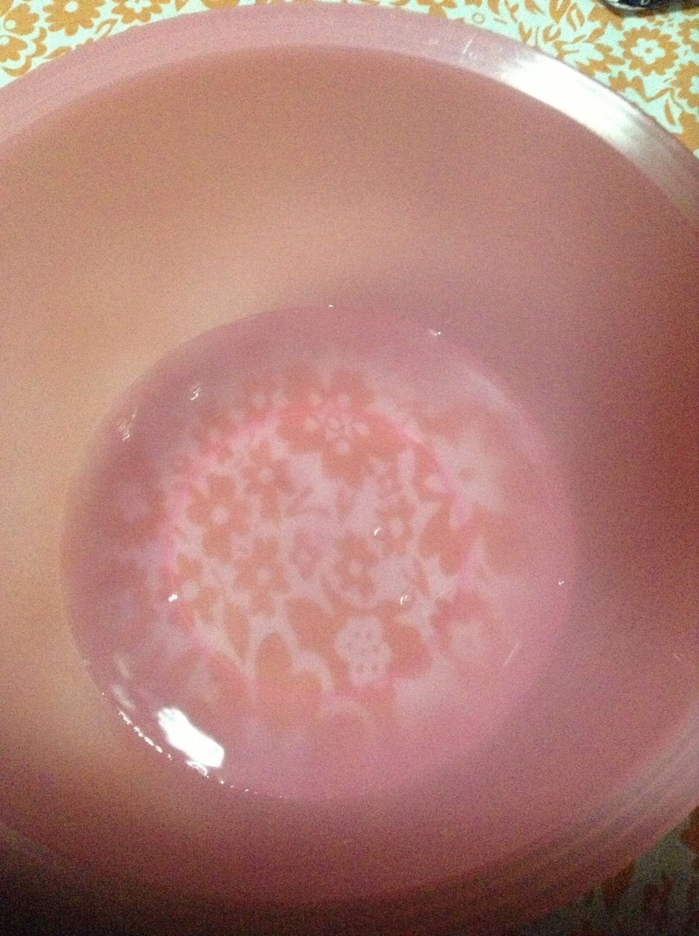First put 2 1/2 of warm water in a pot
