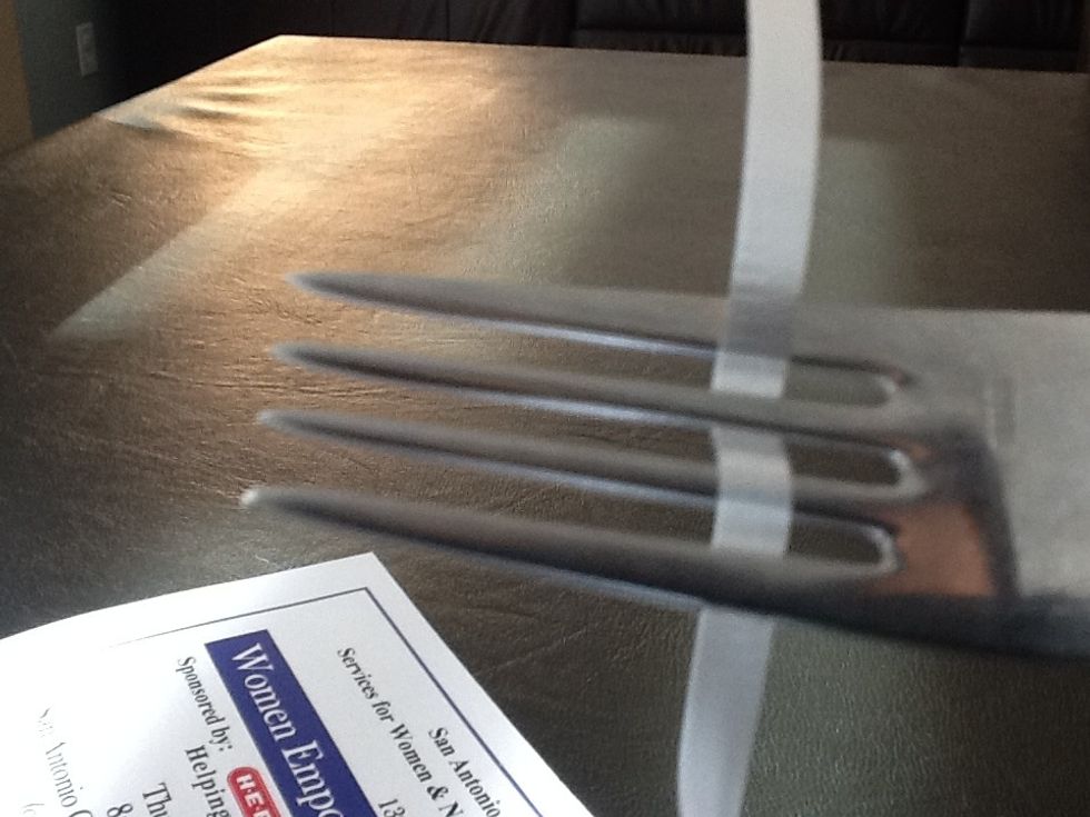 First rap it around like in the picture.