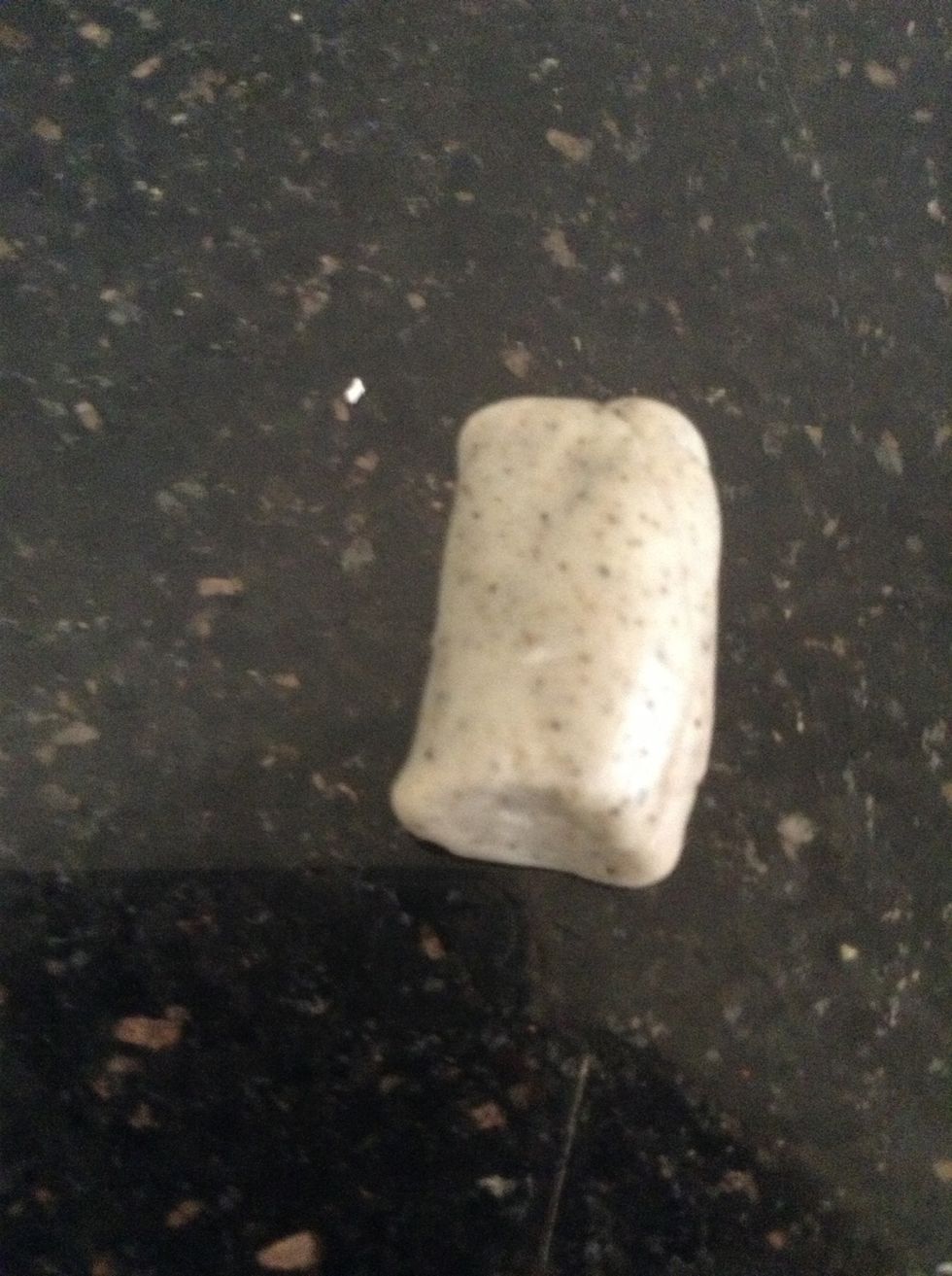 First roll the clay into a cylinder.