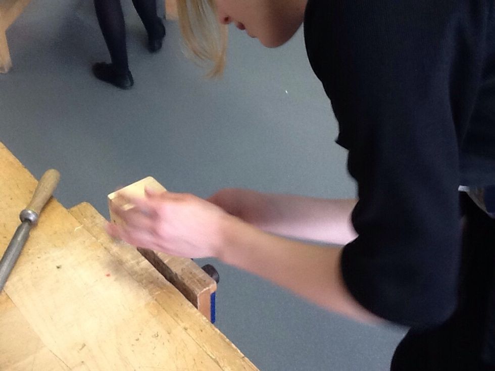 First sand down the sharp edges