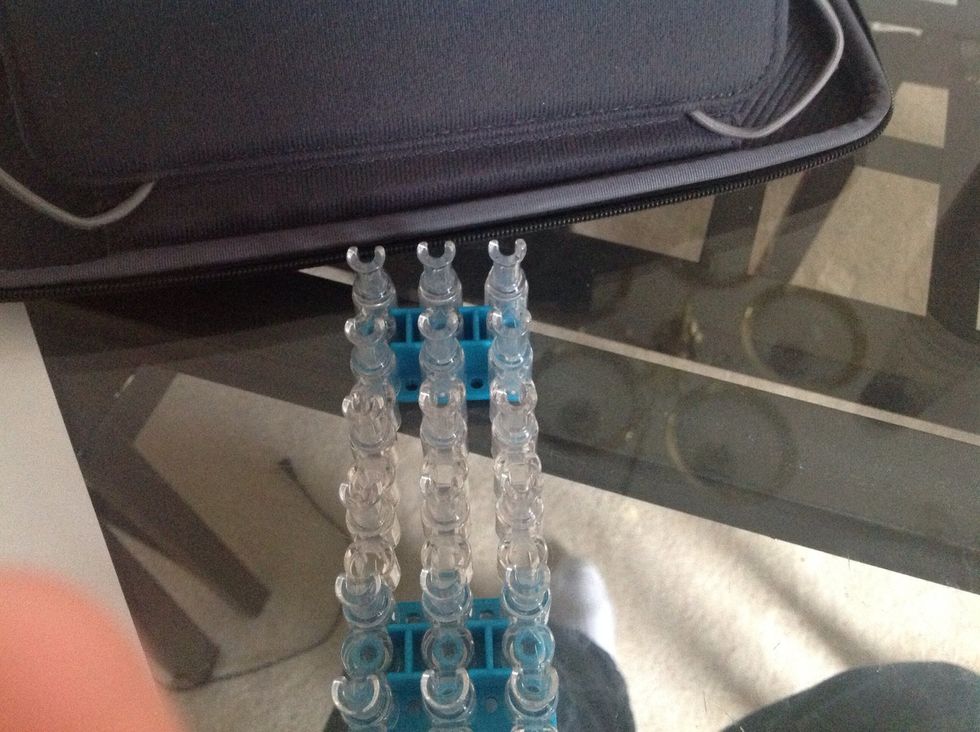 First set up your loom like this