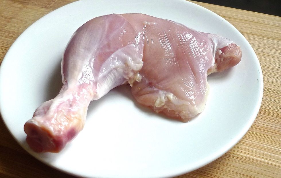 First skinned the chicken and remove all fats.