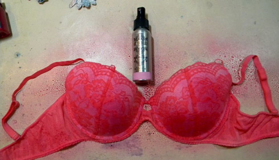 First, spray Patience Colorations Spray on the bra and set aside to dry.