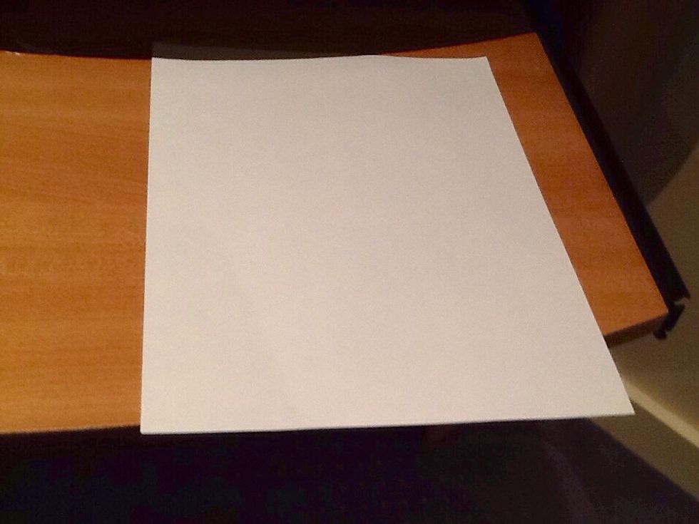 First start with a blank sheet of paper.