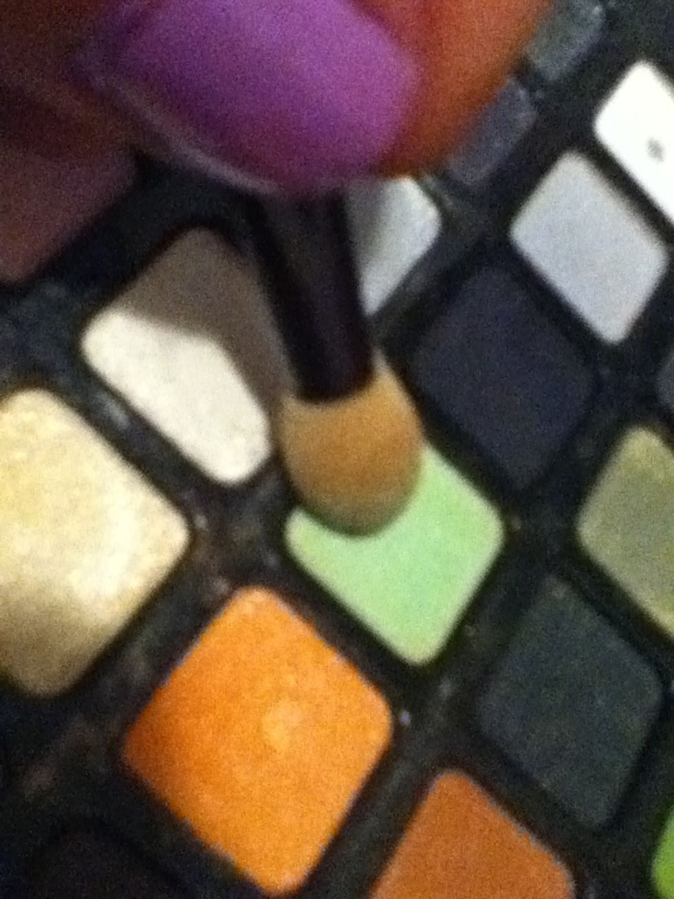 First start with a light green