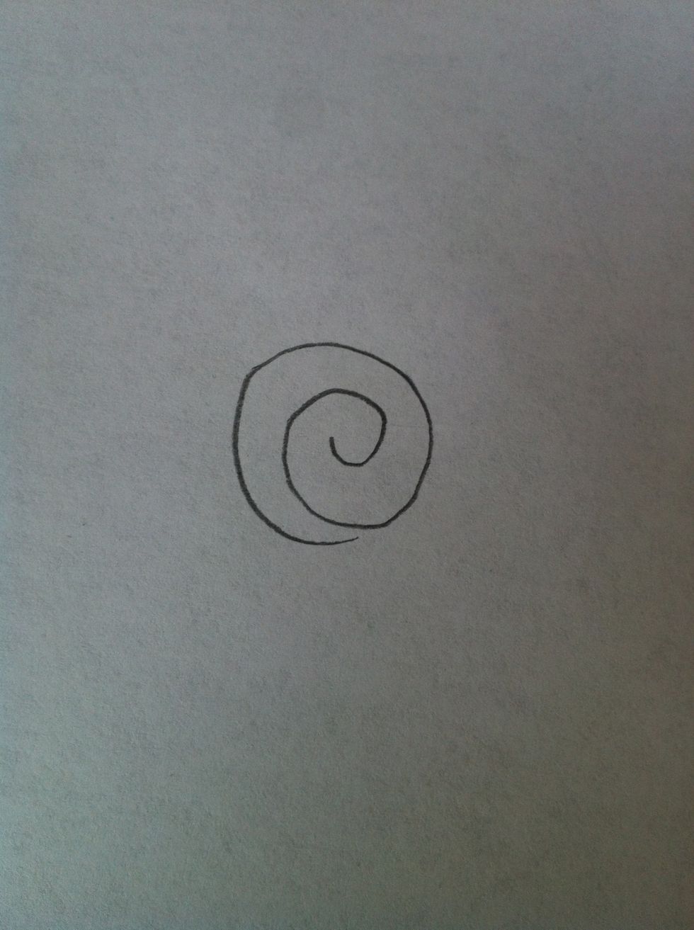 First start with a normal circle with a swirl in the middle. Like a lollipop!\ud83c\udf6d