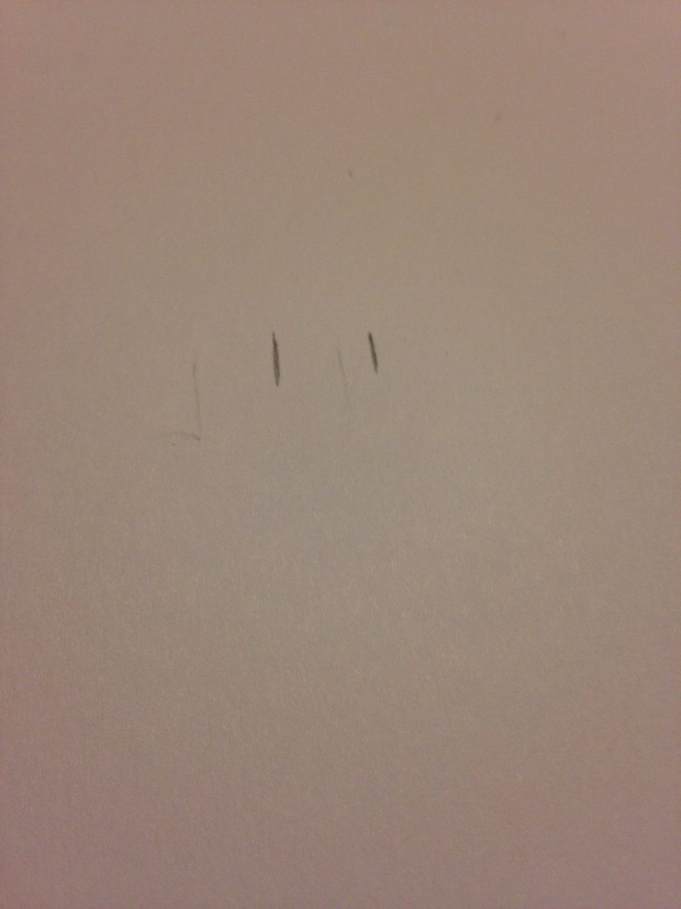 First start with two lines for the neck